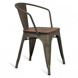 Industrial chair Bistro Wood Armchair