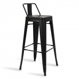 Industrial stool Metal Wide Bistro Matte