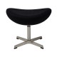 Réplica Ottoman de la Silla Egg Chair en Cachemir del diseñador Arne Jacobsen