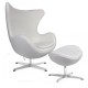 Réplica Silla Egg Chair con Reposapiés del diseñador Arne Jacobsen
