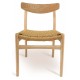 Réplica silla Nórdica CH23 artesanal en madera de Fresno