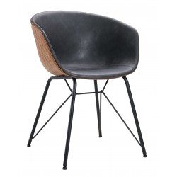 Denver Industrial Armchair Upholstered in Leatherette
