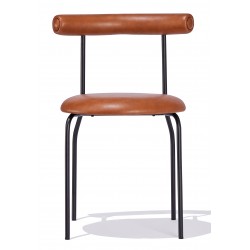 Elbow Industrial chair upholstered in leatherette