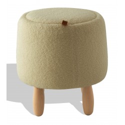 Berna design stool upholstered in bouclé